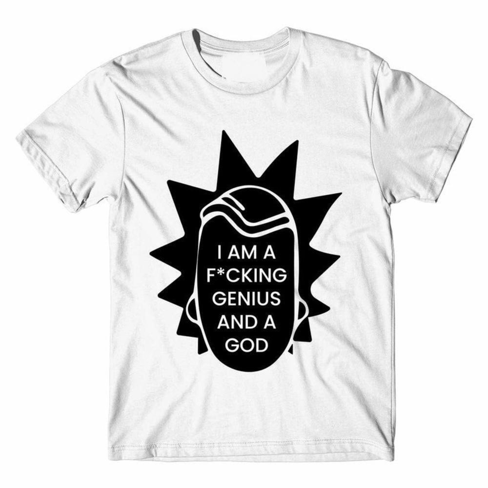 Rick And Morty Genius Cartoon Inspired Retro Graphic Unisex Fan TShirt